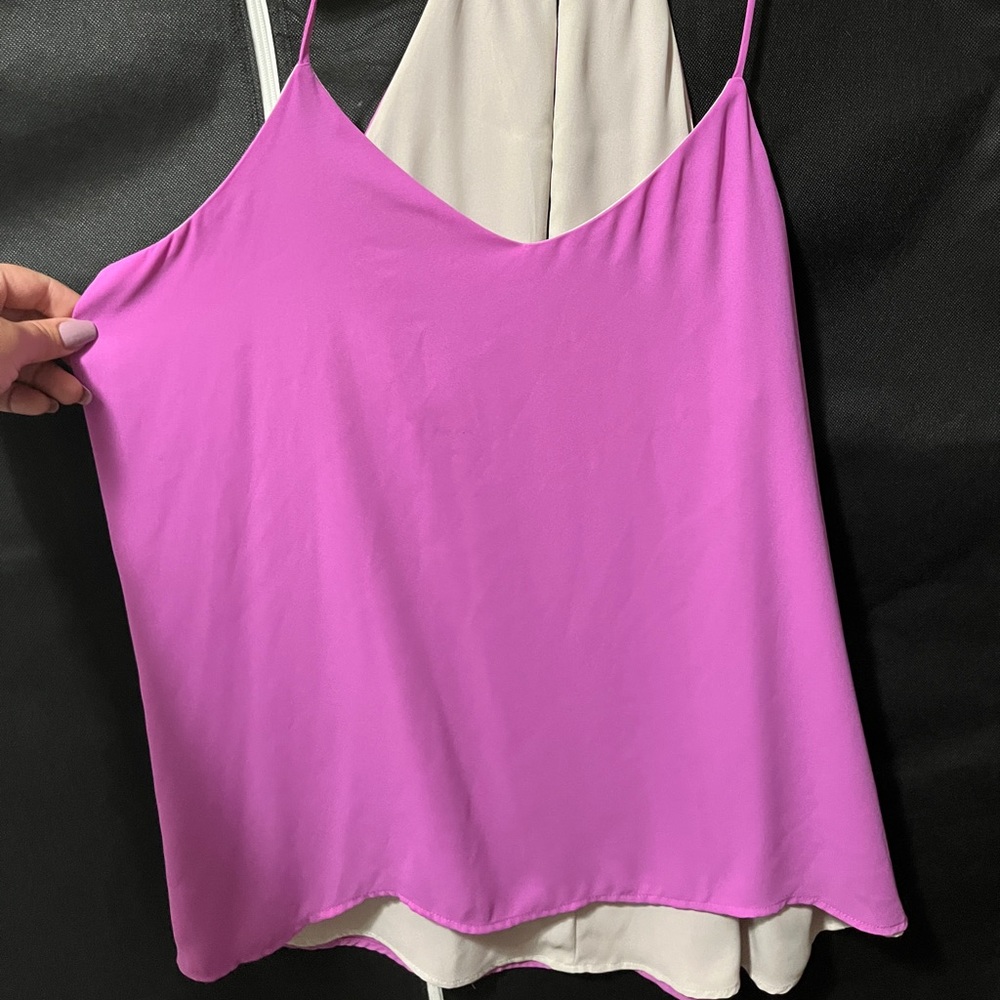 Express Reversible Tank Top. size Large. Lilac purple/ gray.